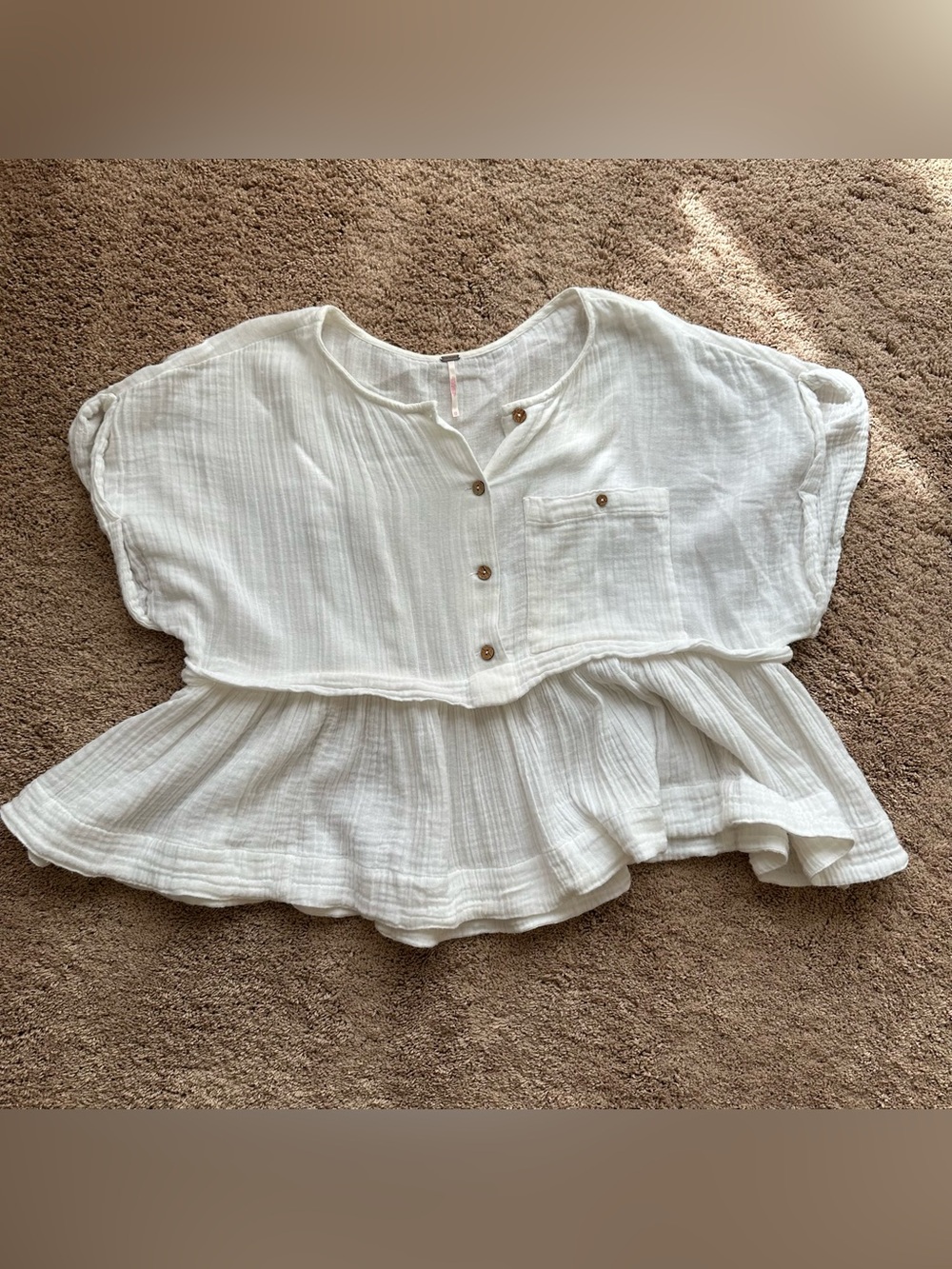 Free People linen flowy top